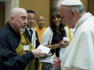Hozan Alan with Pope Francis