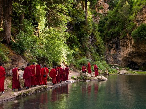 Tibetan monks in Sichuan. Photo courtesy of Michael Buckley.