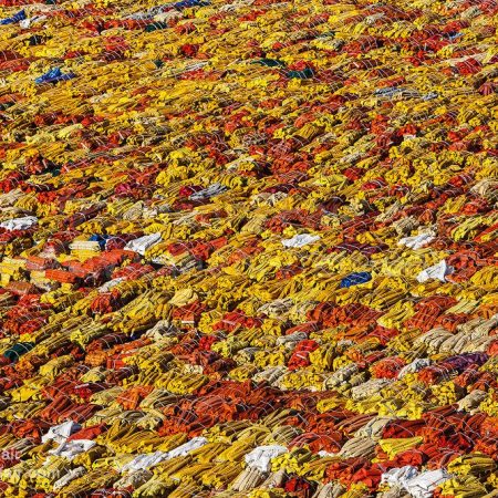 Bundled boom material used during BP Macondo spill in the Gulf of Mexico, Brookley Air Field, Mobile Alabama, USA © J Henry Fair — Used with permission.