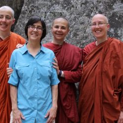Aloka Vihara nuns with Saranaloka board president, 2013