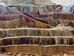 Apache Copper - Inside Wall of Open Pit Copper Mine © J Henry Fair — Used with permission.
