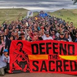 Protest at the Dakota Access Pipeline site