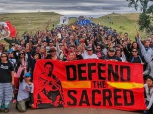 Protest at the Dakota Access Pipeline site